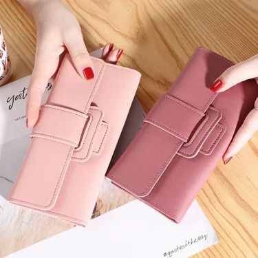 Women Wallet Cardholder Coin Purses Clutch Phone Credit Card Holder Ladies Luxury Large Capacity Leather Bag with Zipper 1