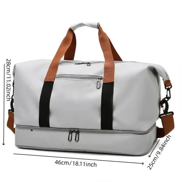 Fashion Travel Bags For Women Large Capacity Men's Sports bag Waterproof Weekend Sac Voyage Female Messenger Bag Dry And Wet 1