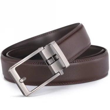 Unisex Click Belts for Men Luxury Brand Designer Fashion Automatic Buckle Genuine Leather Men's Belt Male Jeans Waist Strap Blue 4