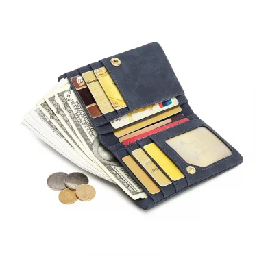 Large-capacity Simple and Small Women's Wallet, Multi-functional Retro Card Bag, Versatile Fashion Short Change Bag 5