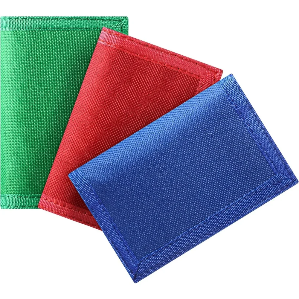 1PC Wallets Slim Wallet Trifold Sports Wallet Outdoor Canvas Wallets With Zipper Travel Coin Purse Cards Holder Gifts 3