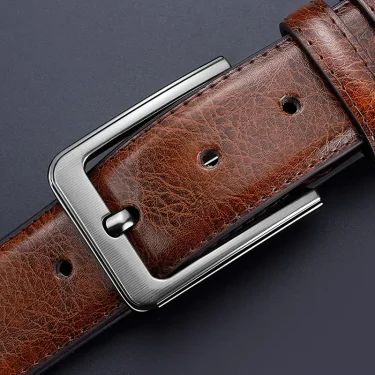 Men's Business Leather Belt - Fashion Designer High Quality Luxury Genuine Leather Casual Denim Waist Belt 2
