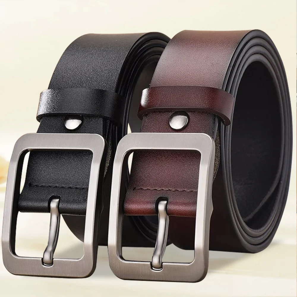 Belt men's retro needle buckle belt, business casual trendy new men's versatile cowhide pants belt, young people's pants belt 1