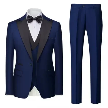 2025 New Classic Men's 3-Piece Blazer Vest And Pants Formal Evening Party Classic Wedding Formal Stylish Suit Set For Wedding 3