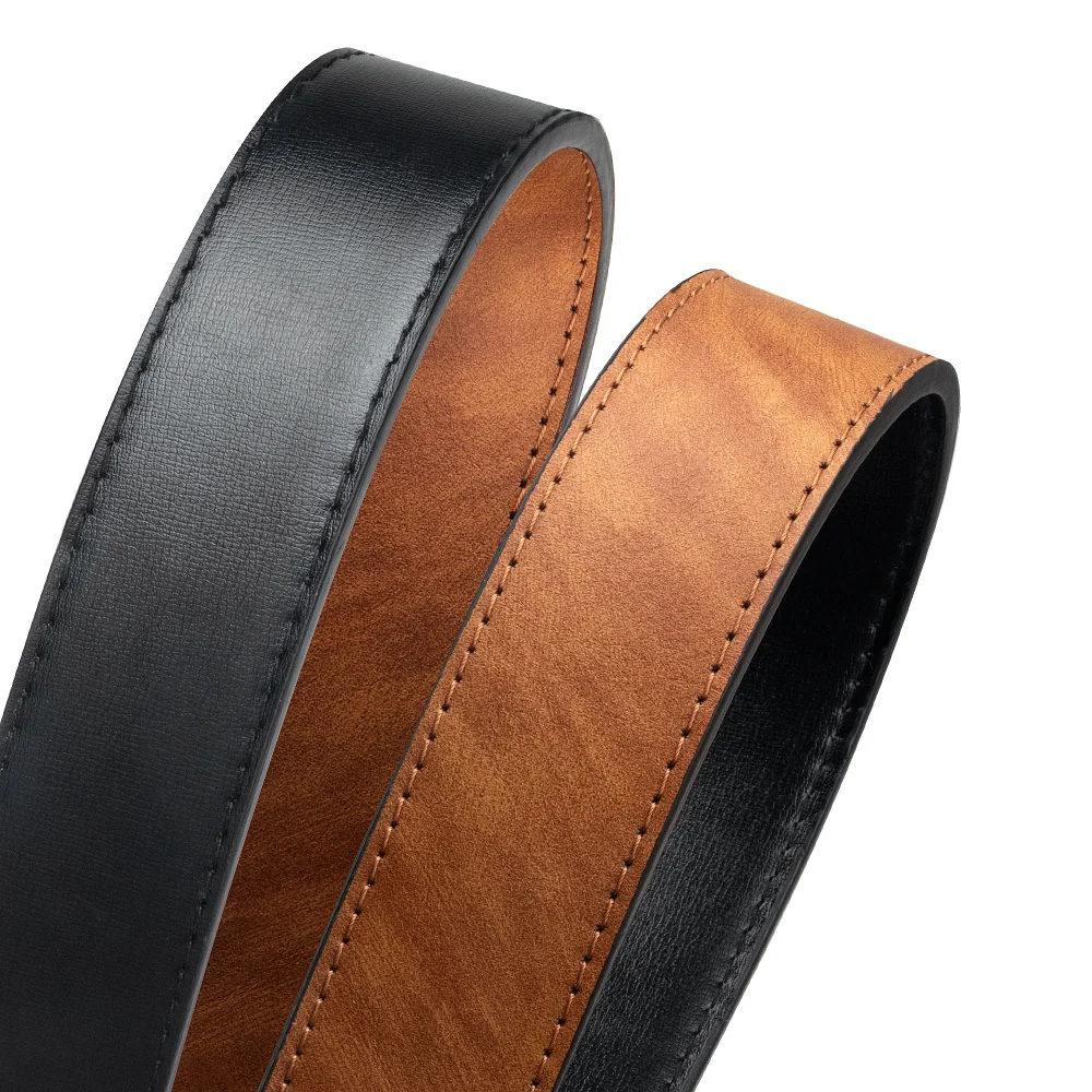 Maikun Reversible Leather Belts for Men Brown Leather Belts For Trousers Boss Belts Men's Designer Waist Belt Coffee 5