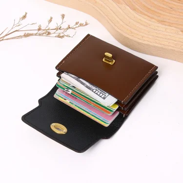 New Women Wallets Fashion Short Hasp Pu Leather Purses For Women Portable Multifunctional Money Bag Small Coin Card Holders 3