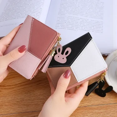 Women's Wallet PU Leather Women's Wallet Made of Leather Women Purses Card Holder Foldable Portable Lady Coin Purses 2