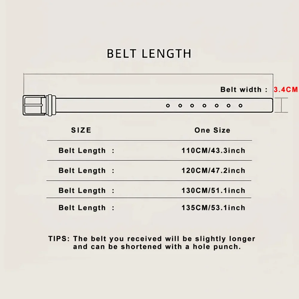 Genuine Leather Men's Cowhide Belt,Italian Thickened Leather With Gift Box,Retro Versatile Men's Denim Belt,Ideal Choice For Gif 2