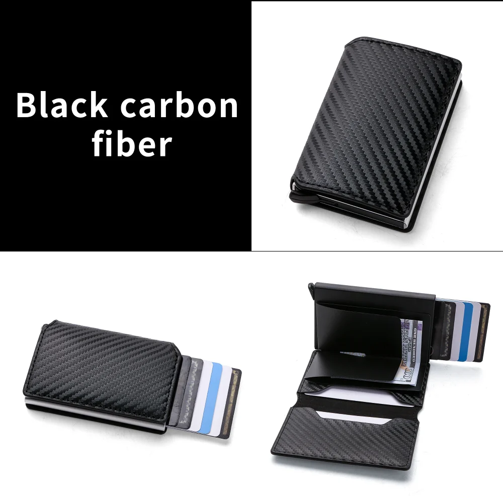 Anti-theft RFID credit card holder minimalist wallet pocket slim card holder card holder pu leather for men and women 1