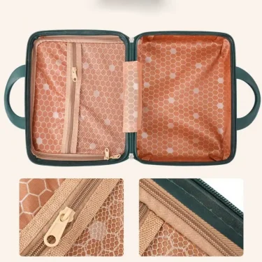 14 inch Mini Travel Suitcase Cosmetic Box Hand Luggage Organizer Makeup Case Small Password Box Boarding Case 5