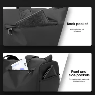 Zipper Large Capacity Oxford Travel Bags Solid Fitness Bags Thickened Fabric High Capacity Waterproof Luggage Sports Bags 6
