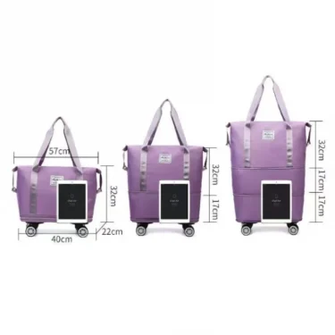 Expandable Travel Duffel Bag - 3Layer Expandable, Extra Large Capacity, with Omni-directional Wheels, Vacation Luggage Bag 2
