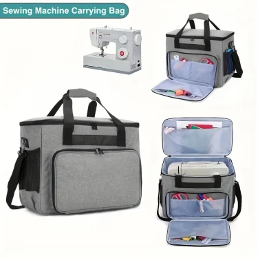 Premium Sewing Machine Carrying Case - Padded Storage Bag with Multiple Pockets & Accessory Organizer - Stylish Travel Tote 1