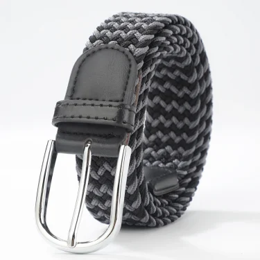 Canvas belt men's belt elastic woven elastic belt women casual casual casual Korean version of the students pin buckle simple fa 5