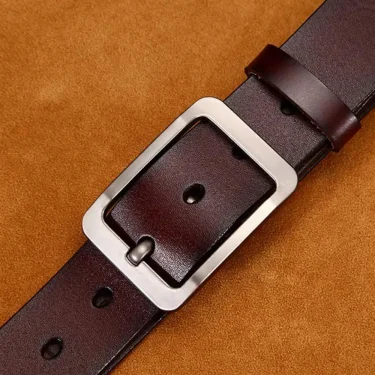 Belt men's retro needle buckle belt, business casual trendy new men's versatile cowhide pants belt, young people's pants belt 5