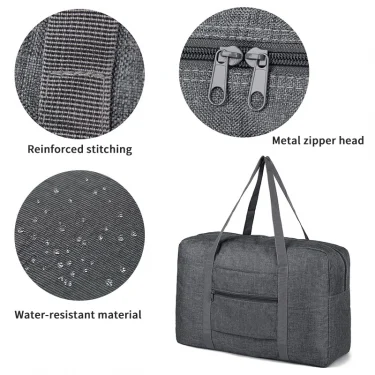 TINYAT Large Capacity Multicolor Women's Polyester Handbag Lightweight and Durable Foldable Travel Bag for Outdoor Travel. 3