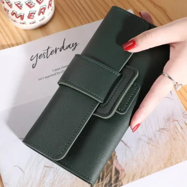Women Wallet Cardholder Coin Purses Clutch Phone Credit Card Holder Ladies Luxury Large Capacity Leather Bag with Zipper 2