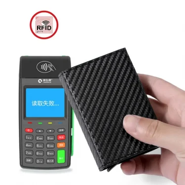 Unisex ID Credit Card Holder RFID Blocking Bifold Wallet with Magnetic Closer Men's Women Wallet with Banknote Compartment 3