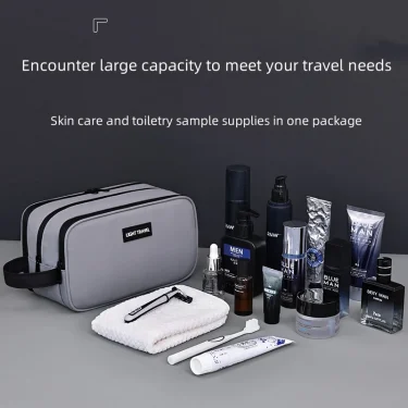 2025 men's toiletry bag travel portable three-layer storage bag dry and wet separation large capacity cosmetic bag 4