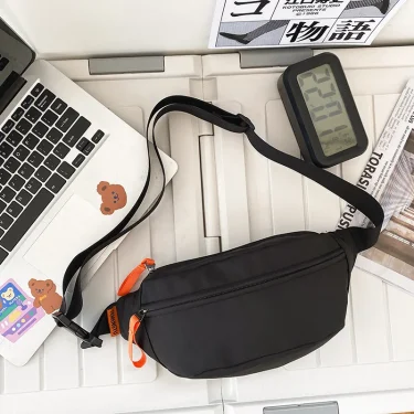 Men Fanny Pack Teenager Outdoor Sports Running Cycling Waist Bag Pack Male Fashion Shoulder Belt Bag Travel Phone Pouch Bags 6