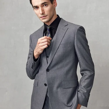 9% Wool Luxury Grey Men Suits Set Slim Fit Fashion Wedding Groom Wear Spring New Arrival Man Casual Daily Clothing Plus Size 58A 5