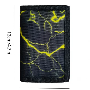 1pc Simple lightning Tri-Fold Wallet, Suitable For Kids & Teenagers Daily Use, Birthday Gift 2