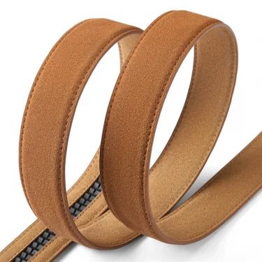 Men's Automatic Belt Replacement Belt, Suede Leather Belt, 3.5cm Genuine Leather Belt without Buckle For 3.8-4cm Buckle 2