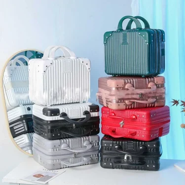 14 inch Mini Travel Suitcase Cosmetic Box Hand Luggage Organizer Makeup Case Small Password Box Boarding Case 4