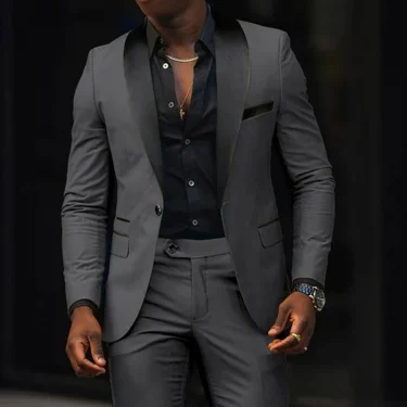 2-piece Wedding formal fashion men's slim suit groom wedding dress 2024 The latest coat pants design 4