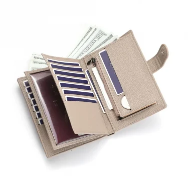Men's And Women's PU Leather Wallet Travel Passport Wallet Multi Card Slot Credit Card Holder Wallet Travel Accessories 1