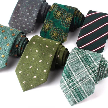Green Color Neck Ties For Men Women Plaid Floral Tie Suits Skinny Ties Boy Girls Necktie Gravata Gift Groom Neckties For Wedding 1