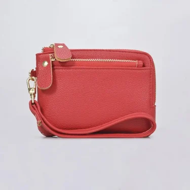 Fashion Wallets Multi Card Slots Solid Color Keychain Wallet Multi Functional Coin Pocket Women Lipstick Earphone Storage Pouch 2