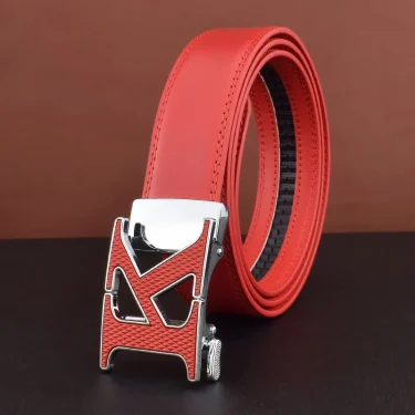 Casual K letter Automatic Buckle Designer Belts High Quality Men Luxury Brand Waistband Genuine Leather Ceinture Homme 2