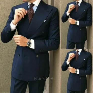 2 Piece Men's Wedding Suit Fashion Male Slim Business Office Suit Men Blazer Pants Male Tuxedos For Groom Wedding Costume Homme 1