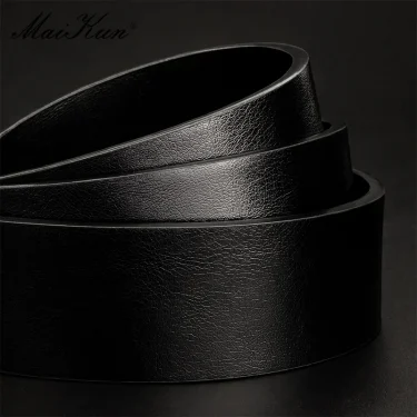 Maikun Men's Vintage Casual Belt Black Pin Buckle Student Versatile Leather Wide Belt 5