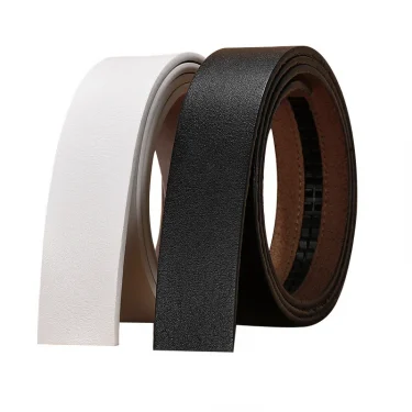 High Quality Cowhide Leather Belt Men's Automatic Buckle Belt Without Buckle Fashion Genuine Leather Belt for Men No Buckle 2