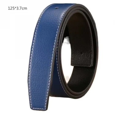 3.7cm Luxury Replace Strap Durable Trouser Jeans Belt Decor Waistband No Buckle Belt Leather Belt Strap Genuine Leather 6