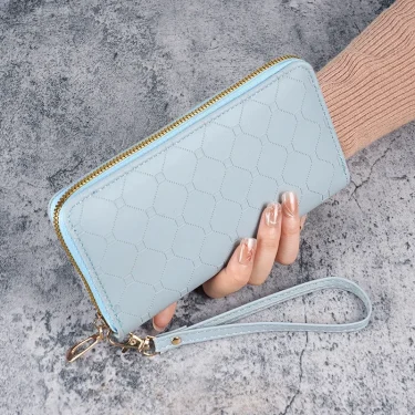 2024 new wallet Korean cute long coin purse large capacity lady multi-card zipper holding mobile phone bag female 2