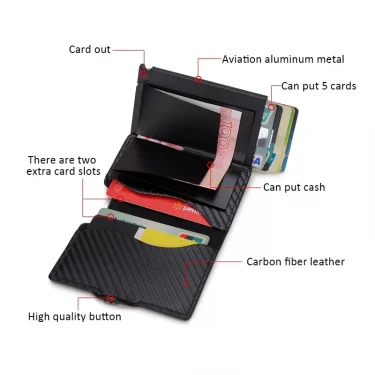 Anti Thief Rfid Credit Card Holder Wallet Men Women Smart Minimalist Wallets Slim Bank Cardholder Case Bag Purse Carteras Choice 6