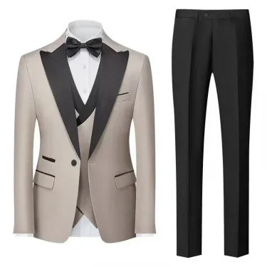 2025 New Classic Men's 3-Piece Blazer Vest And Pants Formal Evening Party Classic Wedding Formal Stylish Suit Set For Wedding 2