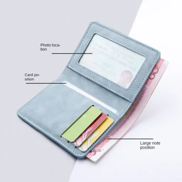 Men/Women Fashion Wallet ID/credit Card Holder Wallet for Men Multi-Card BagHolder Two Fold Small Wallet Black/gray Coin Purse 4