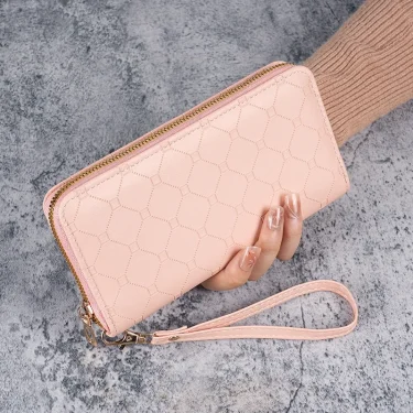 2024 new wallet Korean cute long coin purse large capacity lady multi-card zipper holding mobile phone bag female 5