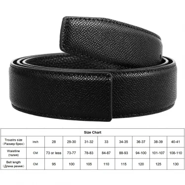 VATLTY 3.4cm Trouser Belt for Men Natural Cowhide 130cm Black Casual Belt Solid Metal Pin Buckle Leather Girdles Male Gifts 6