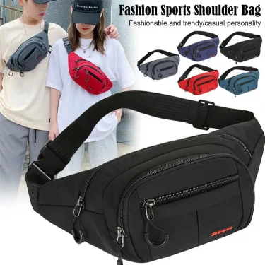 Waistpack Women's Fashion Sports Shoulder Bag New Women's Version Chest Girl Fitness Korean Backpack Running Fashion Bag I4C7 5