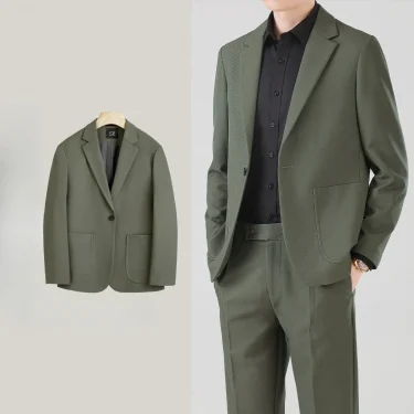 Full Suit for Men Dress Business Korean 2 Piece Outfit Set Man Formal Pants Ceremony Elegant Spring Autumn Blazer New In Casual 3