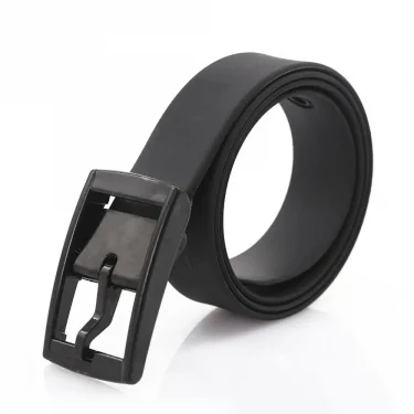 Silicone Belt Square Pin Buckle Belts for Jeans Pants Chic Metal free Waistband Luxury Brand Design 2