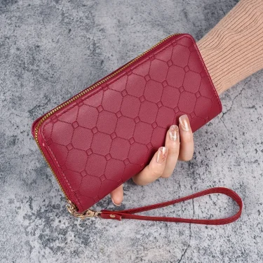 2024 new wallet Korean cute long coin purse large capacity lady multi-card zipper holding mobile phone bag female 3