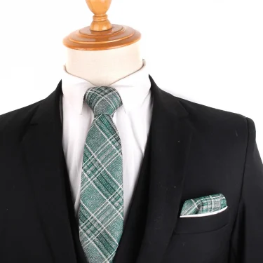 Green Color Neck Ties For Men Women Plaid Floral Tie Suits Skinny Ties Boy Girls Necktie Gravata Gift Groom Neckties For Wedding 2