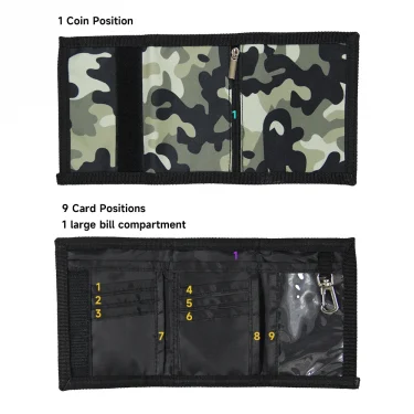 Camouflage Wallets For Men, Women and Kids Card Holder Mini Wallet Coin Money Bag Folding Wallet Gift 2
