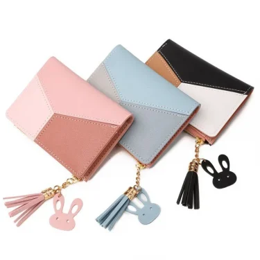 Women's Wallet PU Leather Women's Wallet Made of Leather Women Purses Card Holder Foldable Portable Lady Coin Purses 6